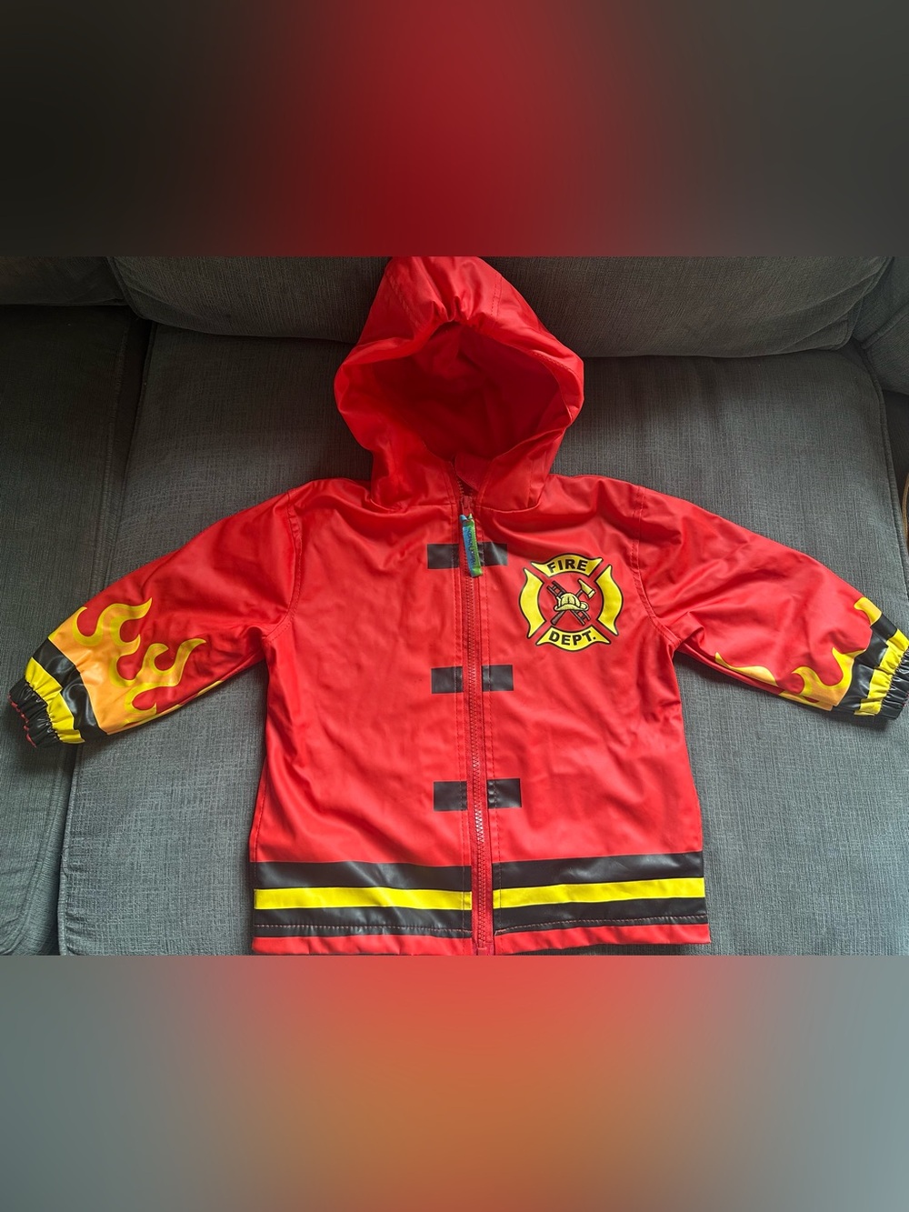 Stephen Joseph kids firefighter rain jacket Size 3T